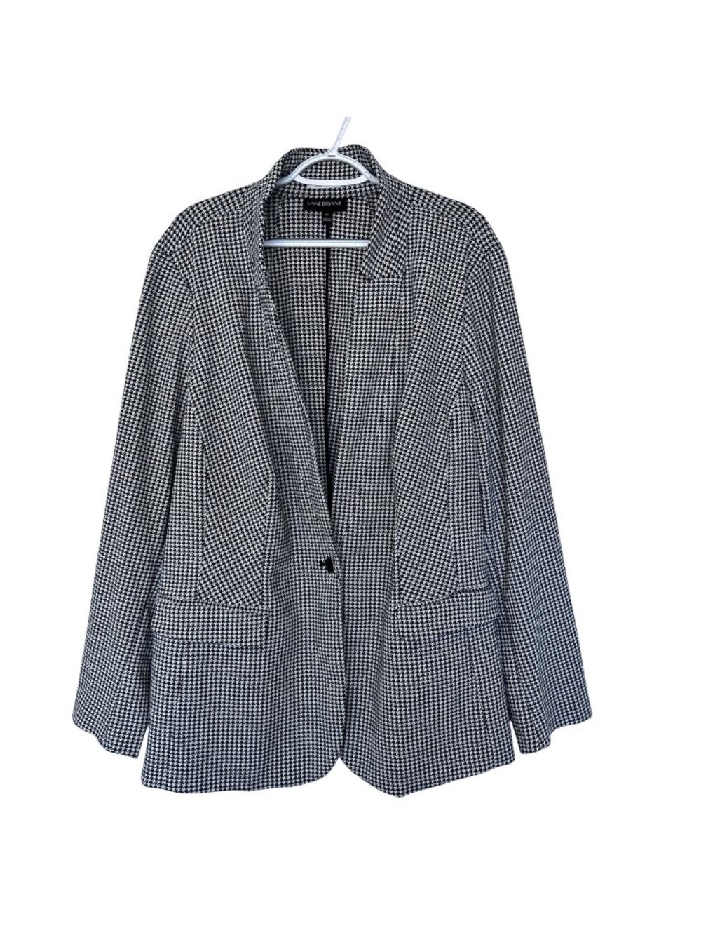 Lane Bryant The Bryant Blazer Houndstooth Size 26 Classic Office Casual Stretch